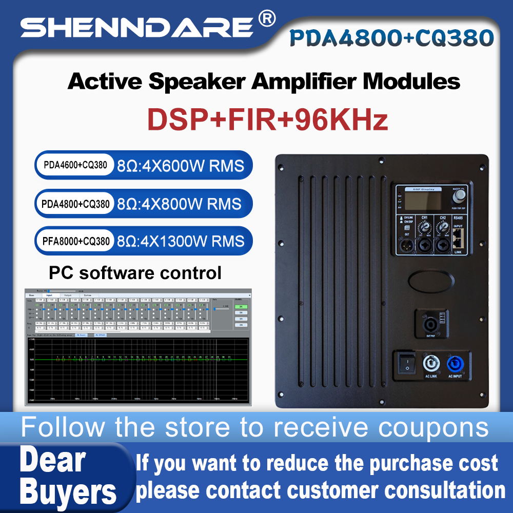 Modular Power Supply - SenMicre PDA4800+CQ380 Penguat Daya Digital Profesional