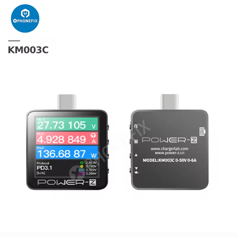 POWER-Z KM003C KT002 KM001 Cha - Power Supply Tester ulasan dan harga