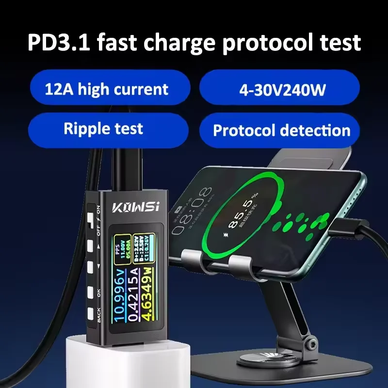 KWS-X1 Tipe-C Monitor Arus dan - Power Supply Tester ulasan dan harga