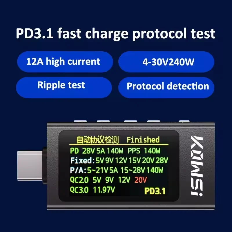 KWS-X1 Tipe-C Monitor Arus dan - Power Supply Tester ulasan dan harga