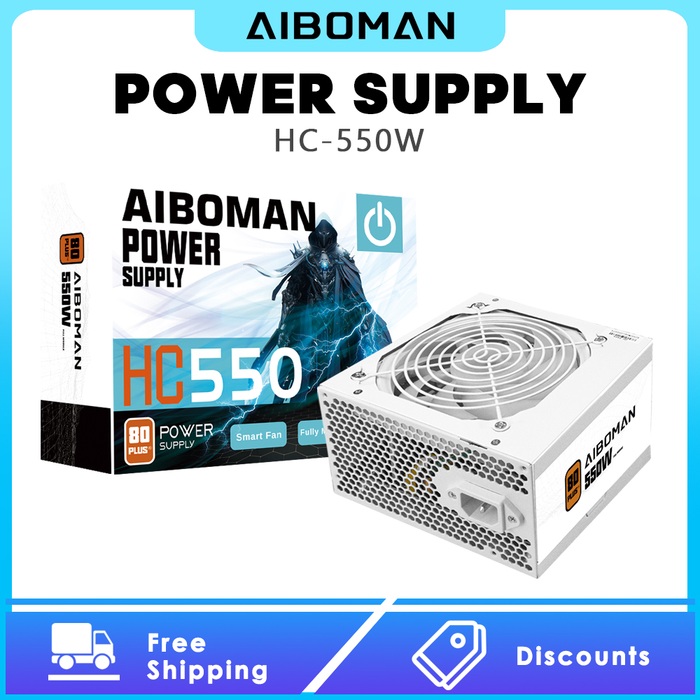 AIBOMAN Power Supply 550W 80PL - Power Supply 750W ulasan dan harga