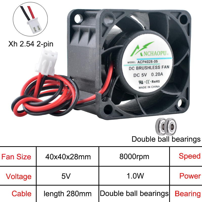 Kipas ACP4028 4cm 40mm 40x40x2 - Server Power Supply ulasan dan harga